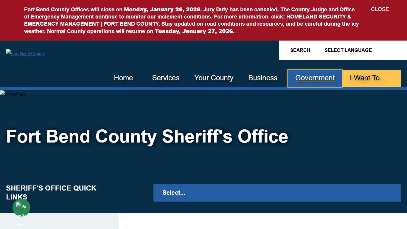 Fort Bend County Sheriff's Office Fort Bend County